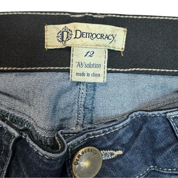 Democracy Ab Solution Dark Blue Skinny Jeans Size 12 - Picture 2 of 6